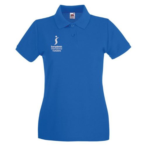 Soroptimist Yorkshire Fruit Of The Loom Women's Premium Polo Royal Blue